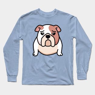 Cute English Bulldog cartoon Long Sleeve T-Shirt